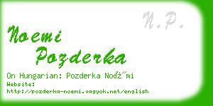 noemi pozderka business card